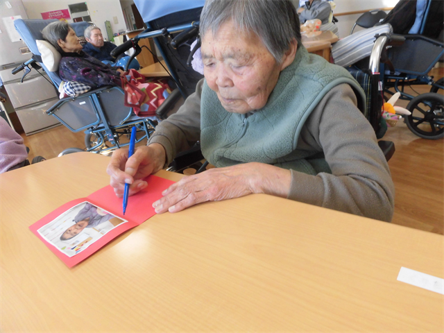 家族様にクリスマスカード作成