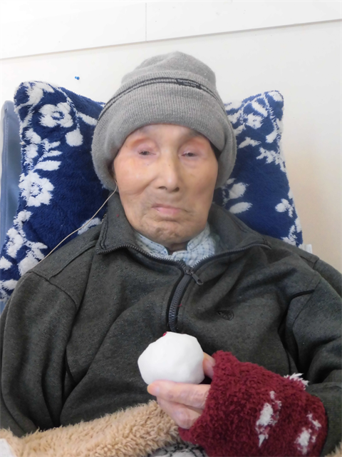 雪をさわりました