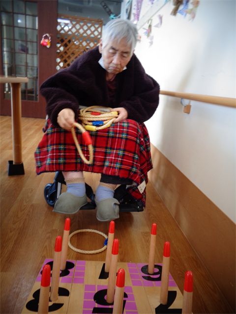 輪投げの様子