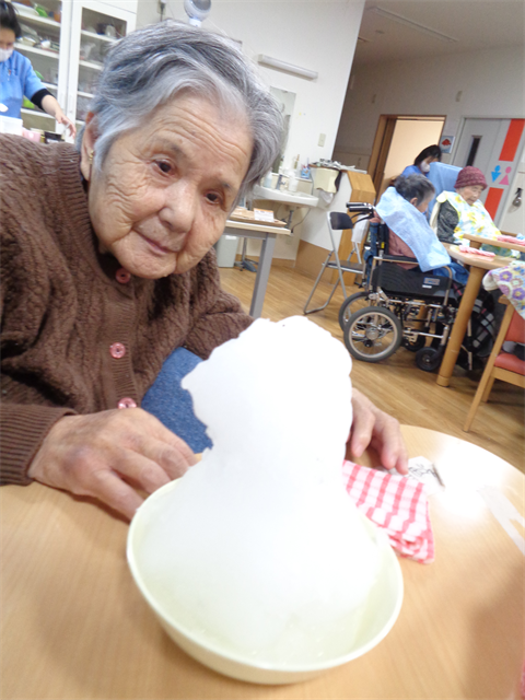 雪だるま触り