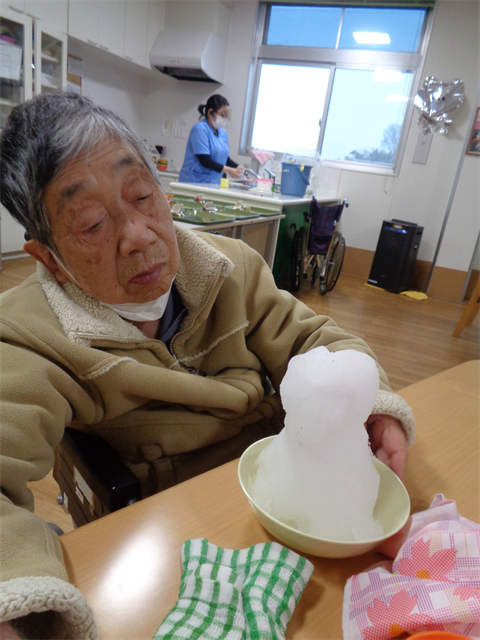 雪だるま触り