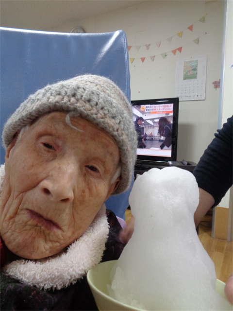 雪だるま触り