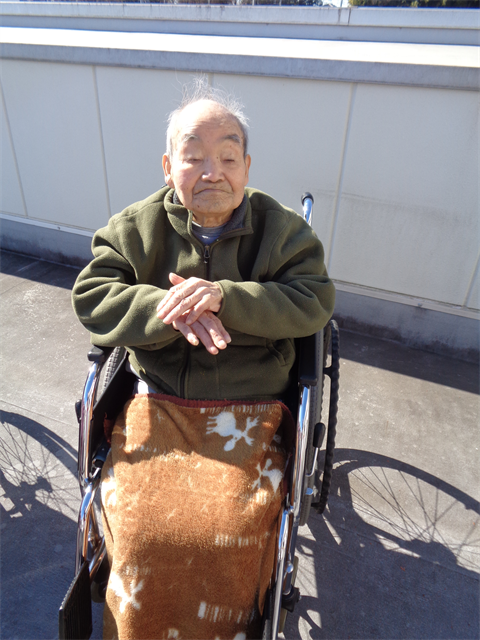外で運動しました