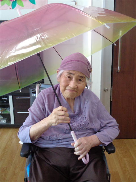 傘を使ったレク