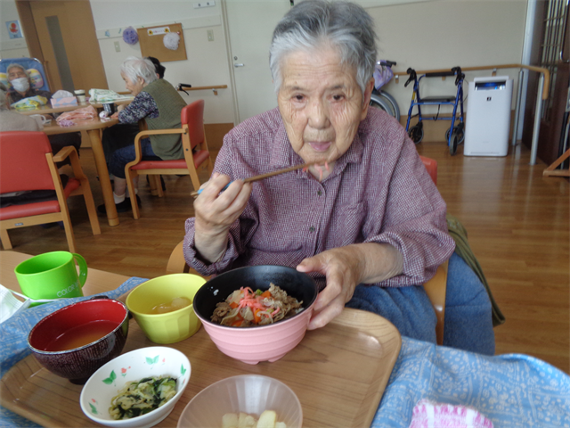 昼食に牛丼が