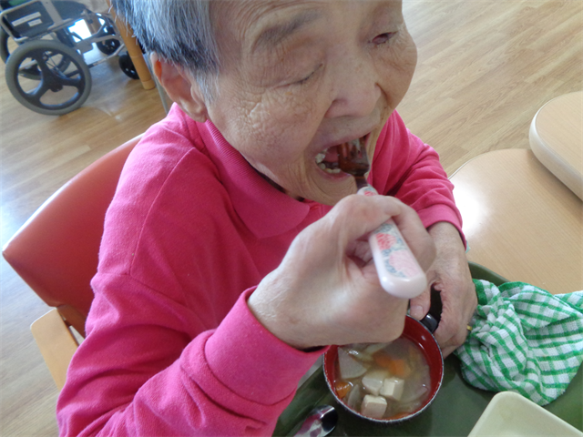 けんちん汁が昼食に