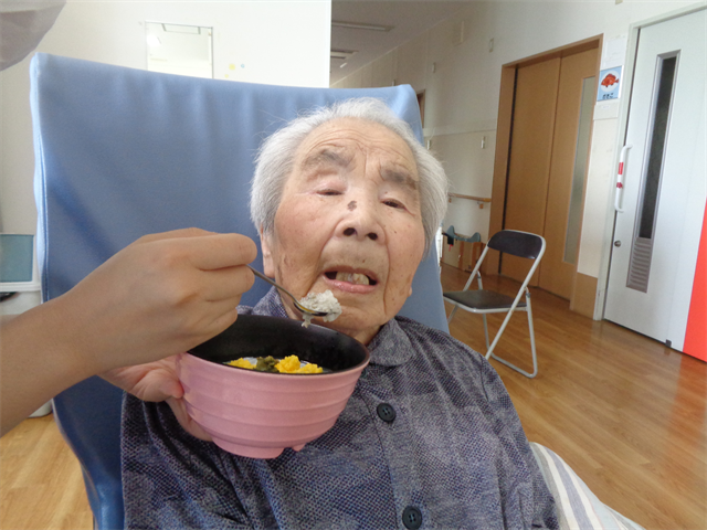 お昼はシラスご飯