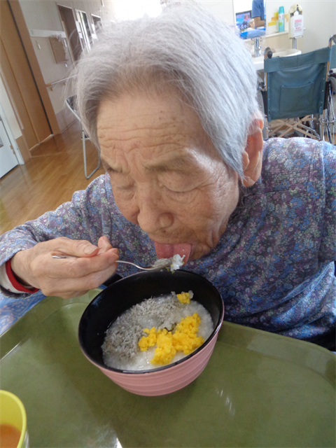 お昼はシラスご飯