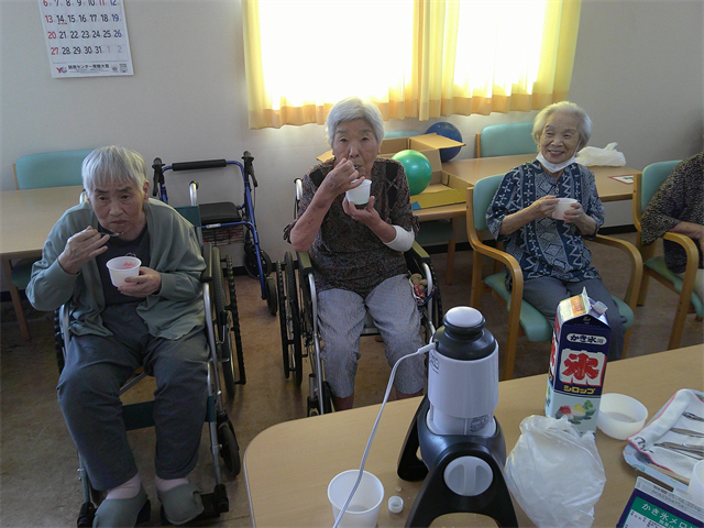 かき氷食す