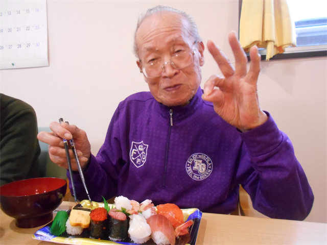 夕食のお寿司