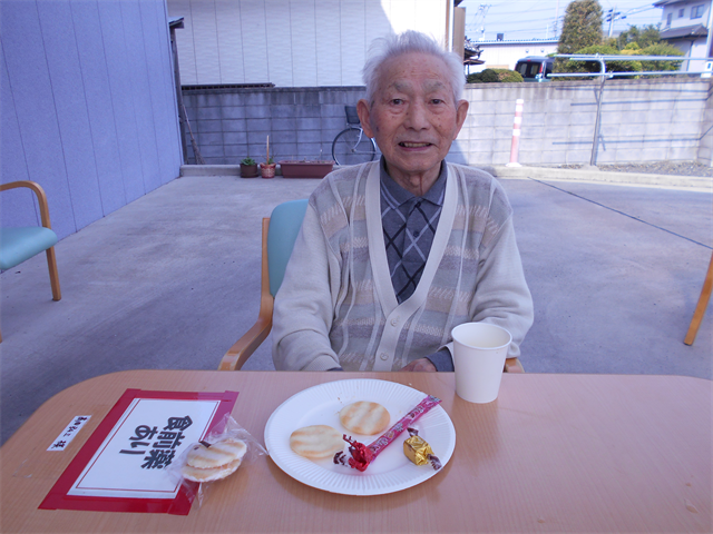 エントランスにてお茶会