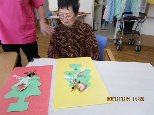 クリスマス飾り付と壁画