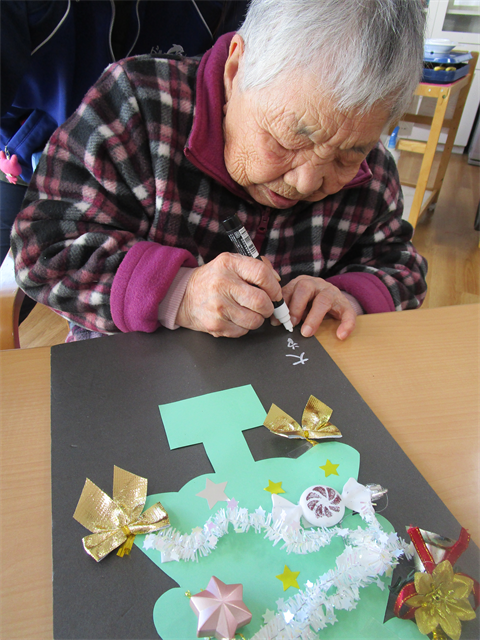 クリスマス飾り付と壁画