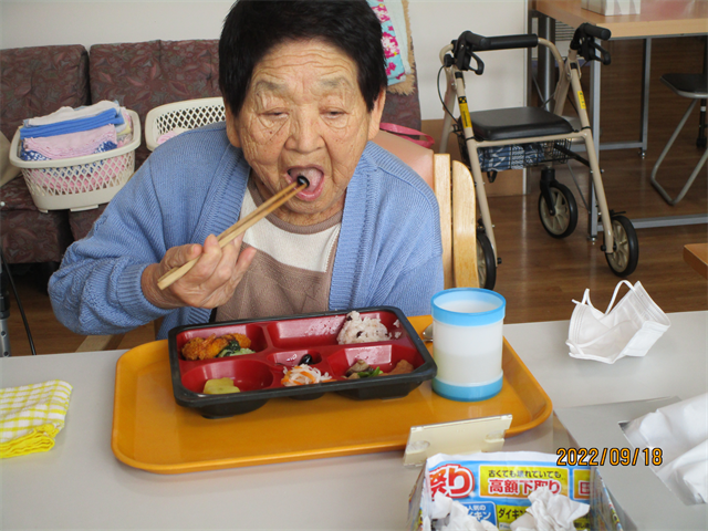 おはぎを食す