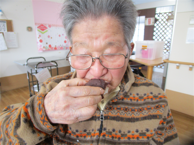 おはぎを食す