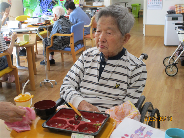 敬老会の昼食