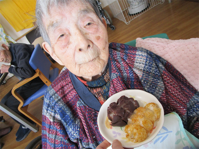 おはぎを食す
