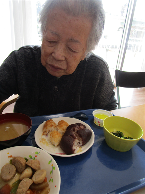 おはぎを食す